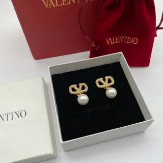 Valentino VLTN Pavé-Set Pearl Drop Earrings