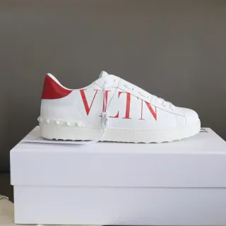 Valentino VLTN حذاء رياضي أسلوب حياة من الجلد أبيض وأحمر