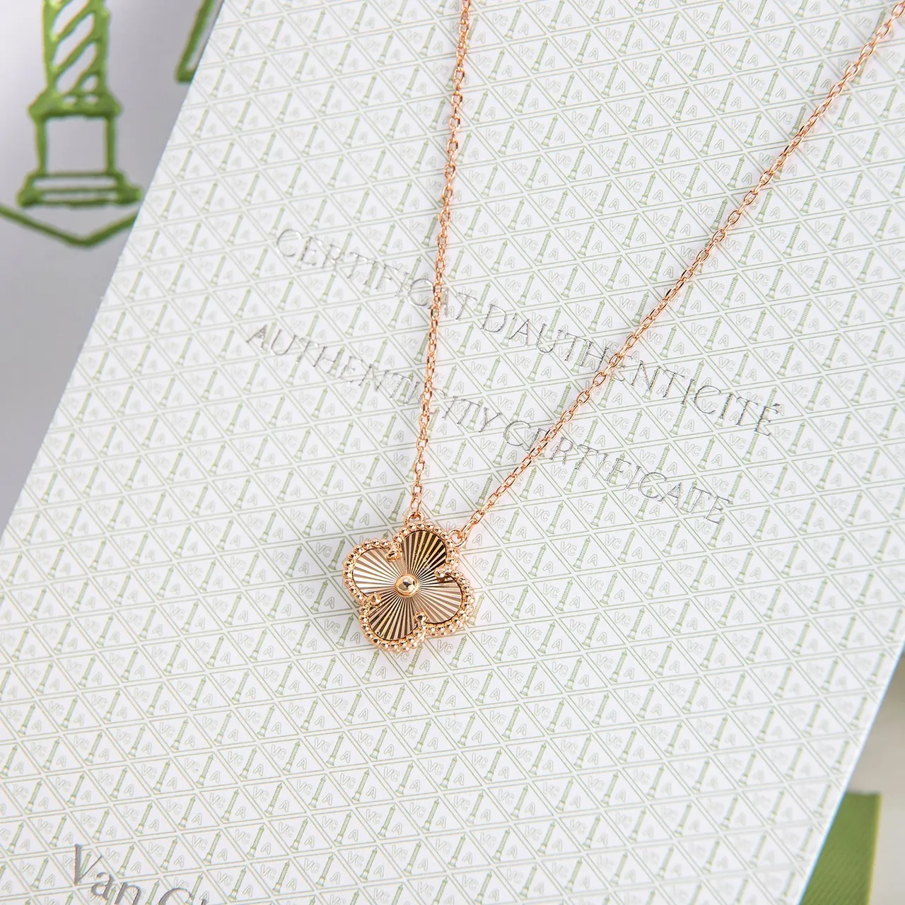 Van Cleef & Arpels Alhambra Four-Leaf Clover Pendant Necklace 4