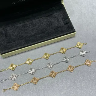 Van Cleef & Arpels ألهامبرا كلور ذو أوراق أربعة أساور سلسلة