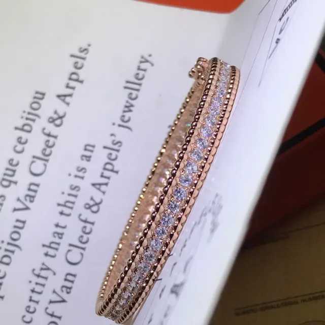 Van Cleef & Arpels Diamond-Pavé Beaded Edge Bangle Bracelets 5