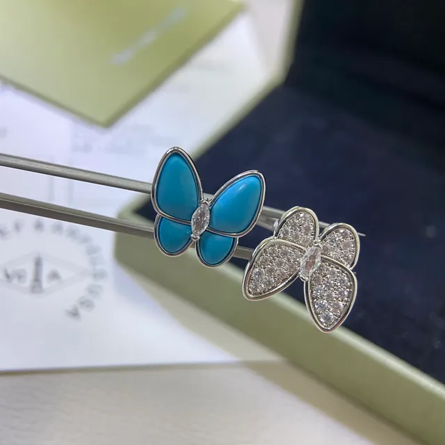 Van Cleef & Arpels Papillon भটারফ্লাই এনামেল এবং পেভ ক্রিস্টাল ইয়াররিংস 5