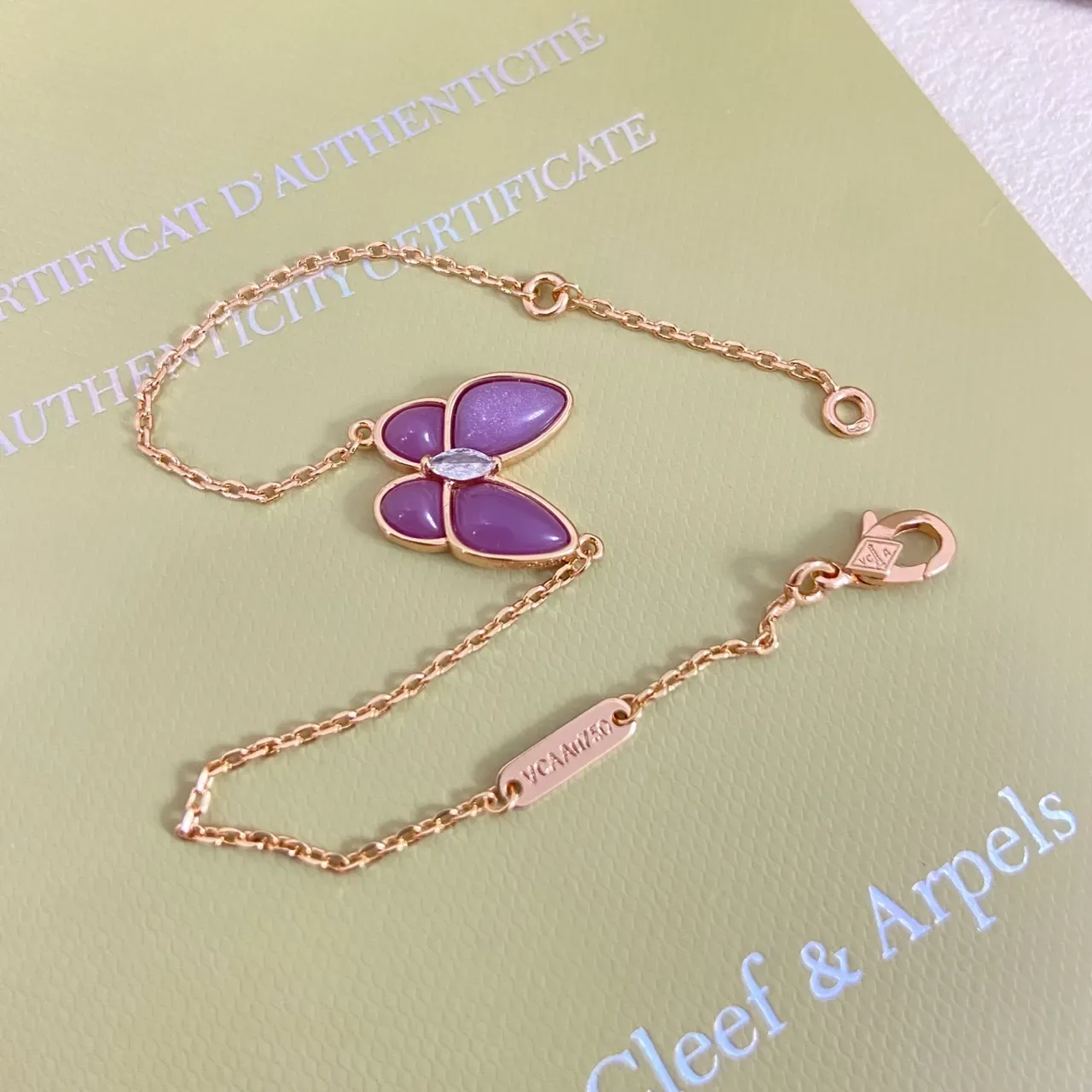 Van Cleef & Arpels Papillon سوار فراشة مينا بنفسجي 2