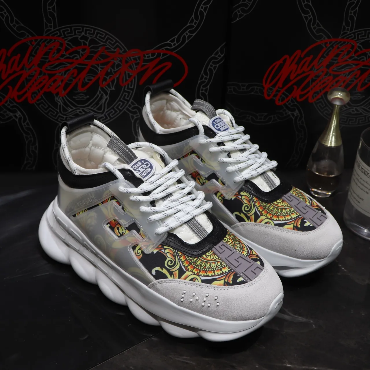 Versace Chain Reaction Baroque Print Chunky Sneakers 5