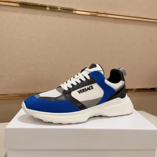 Versace Chain Reaction 蓝色 白色 黑色 厚底运动鞋