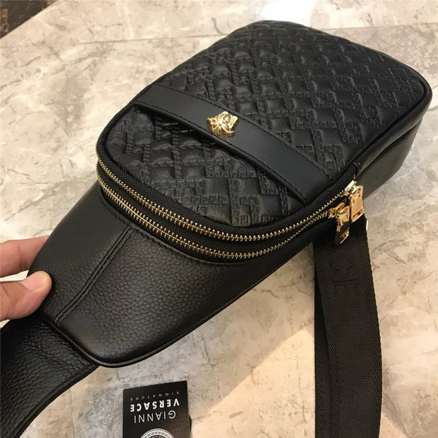 Versace Greca Odissea Quilted Black Leather Crossbody Bag 4