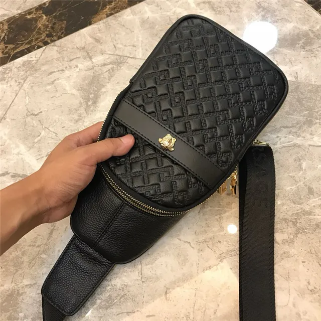 Versace Greca Odissea Quilted Black Leather Crossbody Bag 5
