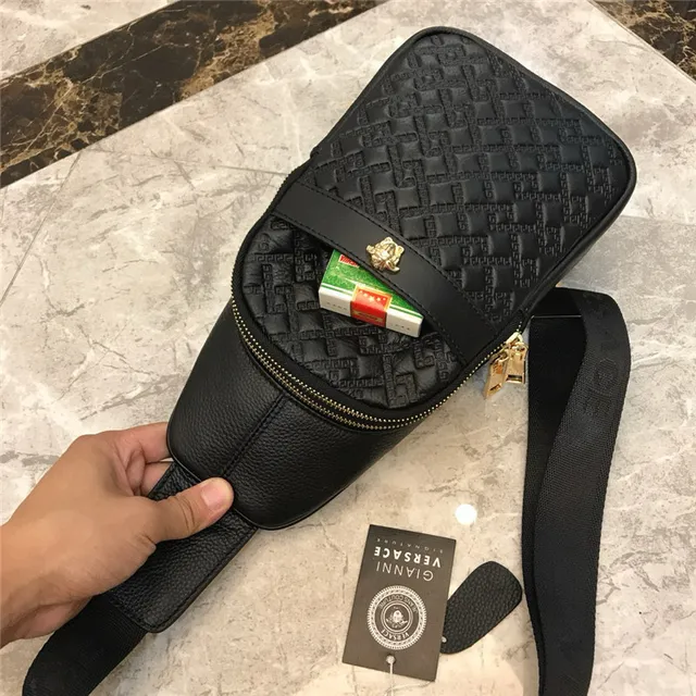 Versace Greca Odissea Quilted Black Leather Crossbody Bag 6