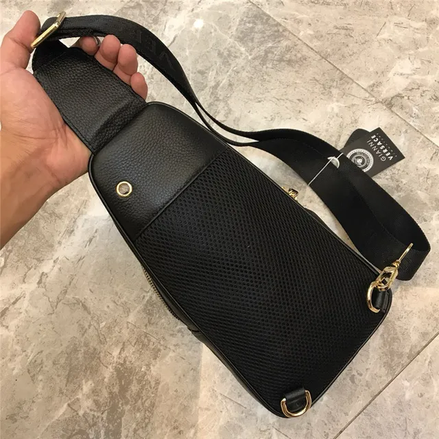 Versace Greca Odissea Quilted Black Leather Crossbody Bag 7