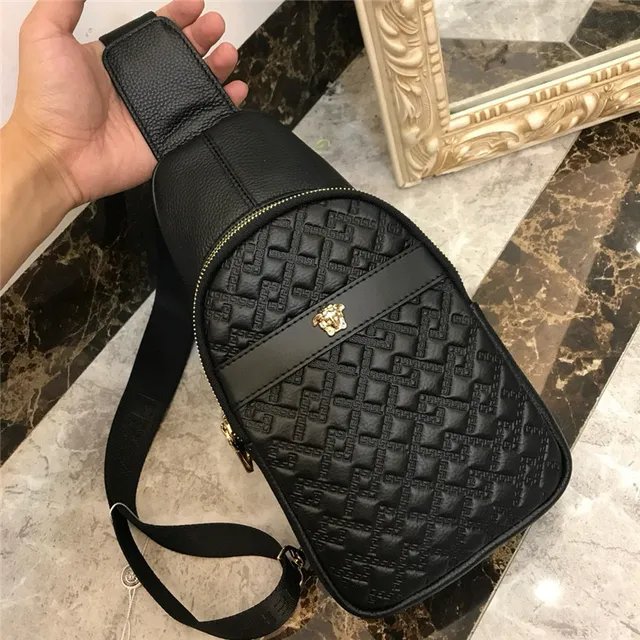 Versace Greca Odissea Quilted Black Leather Crossbody Bag 9