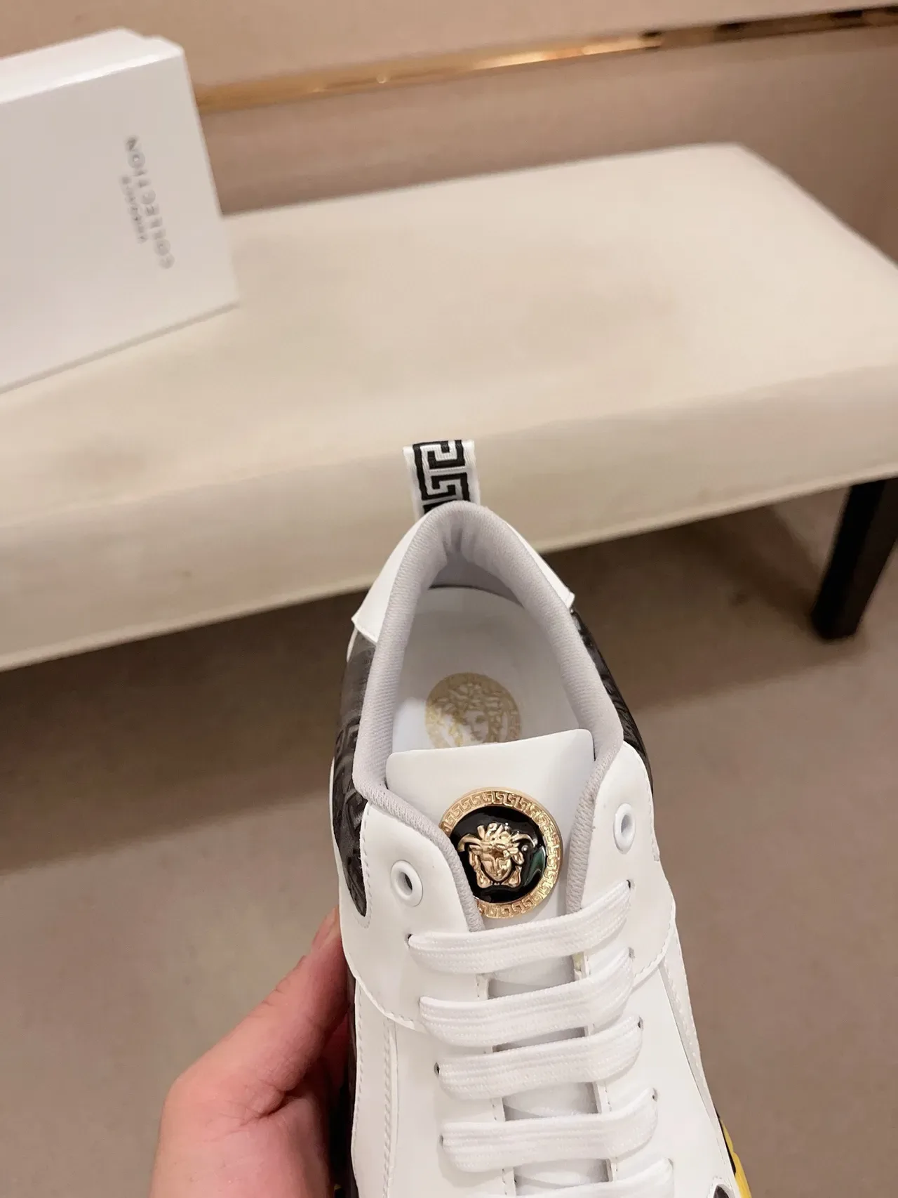 Versace Greca Odissea White Black Red Yellow Lifestyle Sneakers 6