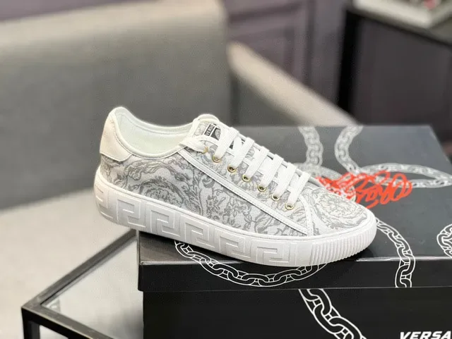 Versace Odissea Baroque Print White Lifestyle Sneakers 5