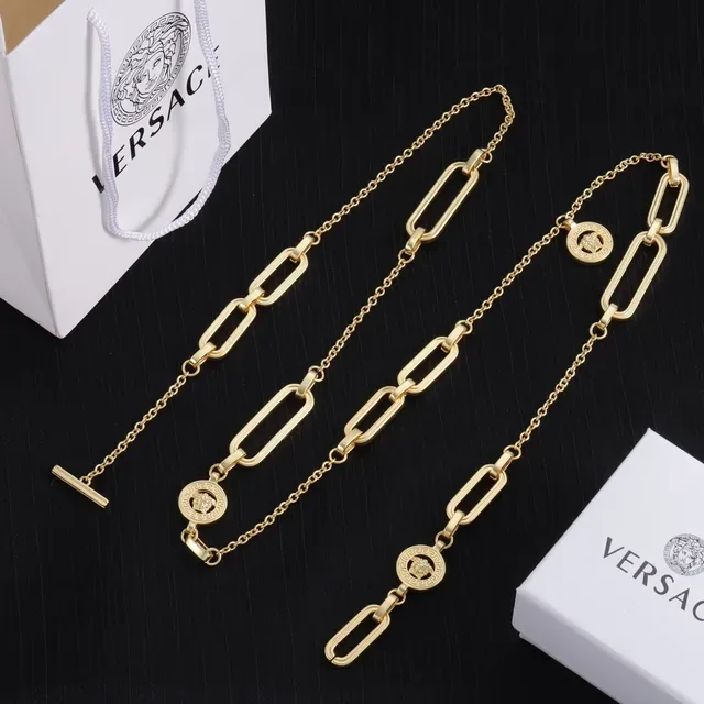 Versace Odissea Colar Dourado com Clipe de Papel Medusa 5