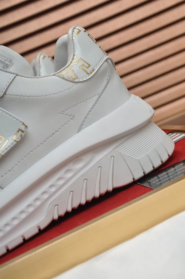 Versace Odissea White and Gold Greca Pattern Lifestyle Sneakers 2