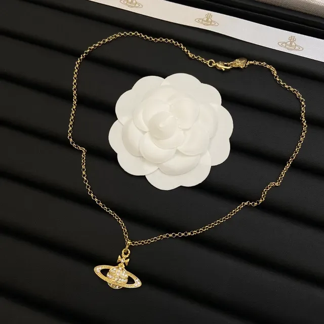 Vivienne Westwood Classic Orb Crystal-Encrusted Planet Necklace 5