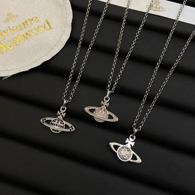 Vivienne Westwood Classic Orb Crystal-Encrusted Planet Necklace 8