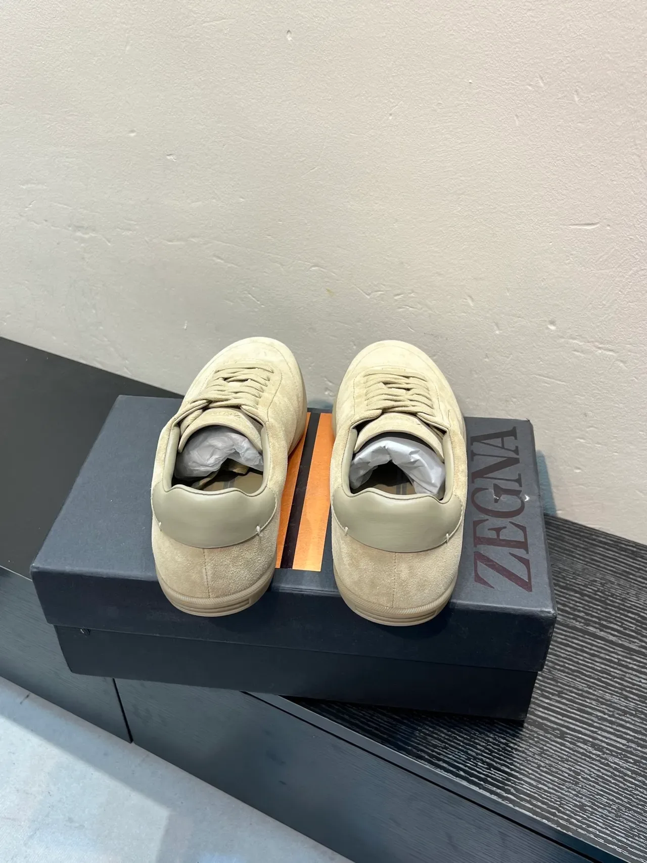 Zegna Sneaker Lifestyle em Suede Bege 6