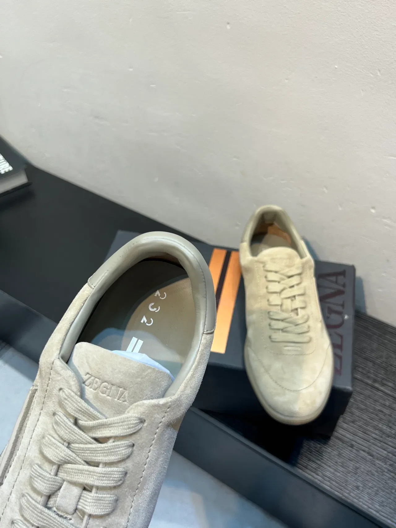 Zegna Sneaker Lifestyle em Suede Bege 7